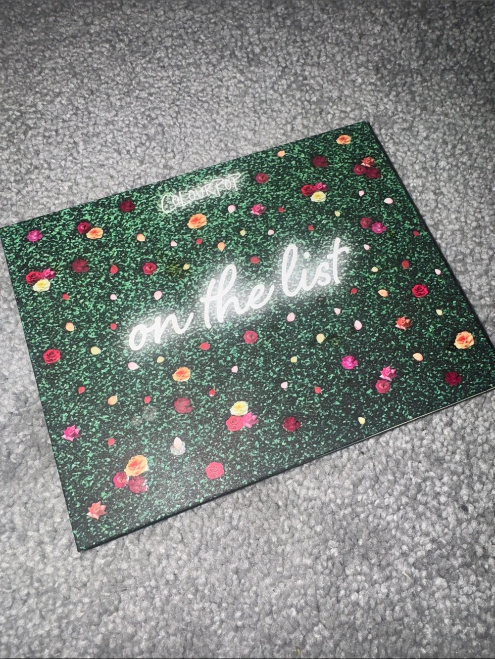 ColourPop Green Floral 'On the List' Eyeshadow Palette